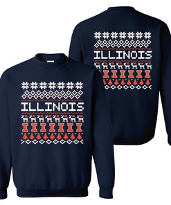 Illinois Fighting Illini Plaid Circle Shirt Illinois Home Champion Hoodie Gift, Vintage Illinois Sweatshirt