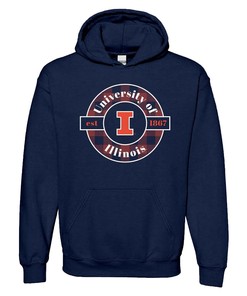 Illinois Fighting Illini Vintage Script Shirt Illinois Home Champion Hoodie Gift, Vintage Illinois Sweatshirt