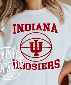 Indiana Hoosier Basketball T-Shirt, Tailgate Party Fan Sweatshirt, Iu Basketball Pillow, Graphic Screen Print Shirt
