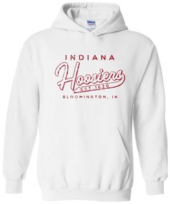 Indiana Hoosiers Vintage Basketball Shield Licensed Sweatshirt, Vintage University Of Indiana Hoosiers