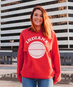 Indiana University Basketball Red Crewneck Sweatshirt, Iu Clothing Apparel Gift