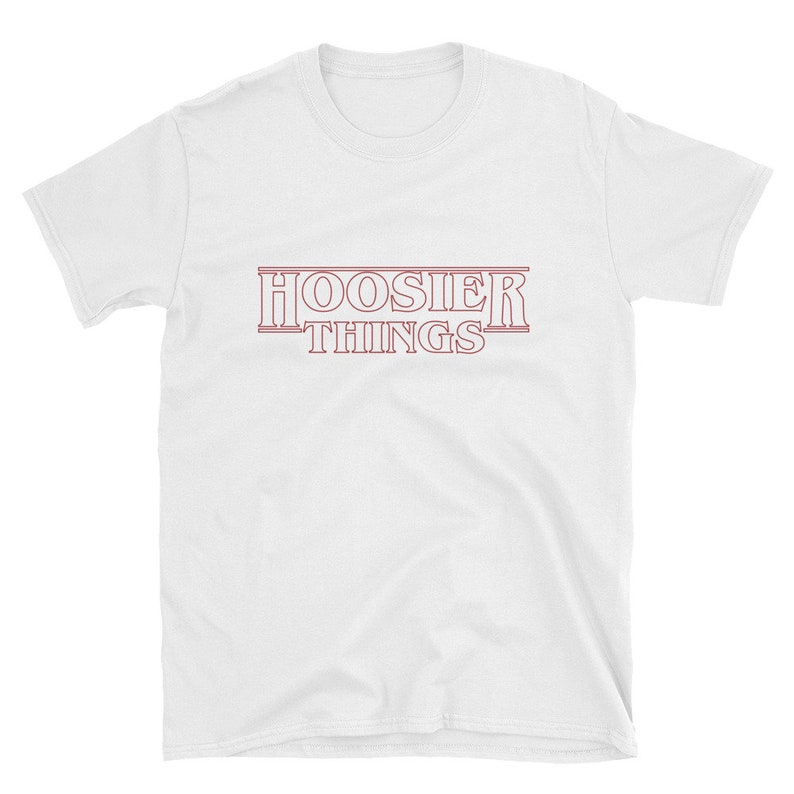 Indiana University Hoosiers 'Stranger Things' Themed T-Shirt, Iu Hoosiers Shirt For Ncaa Fans