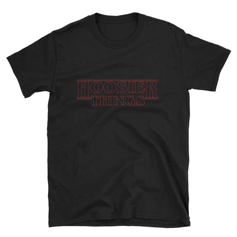 Indiana University Hoosiers 'Stranger Things' Themed T-Shirt, Iu Hoosiers Shirt For Ncaa Fans - Image 2