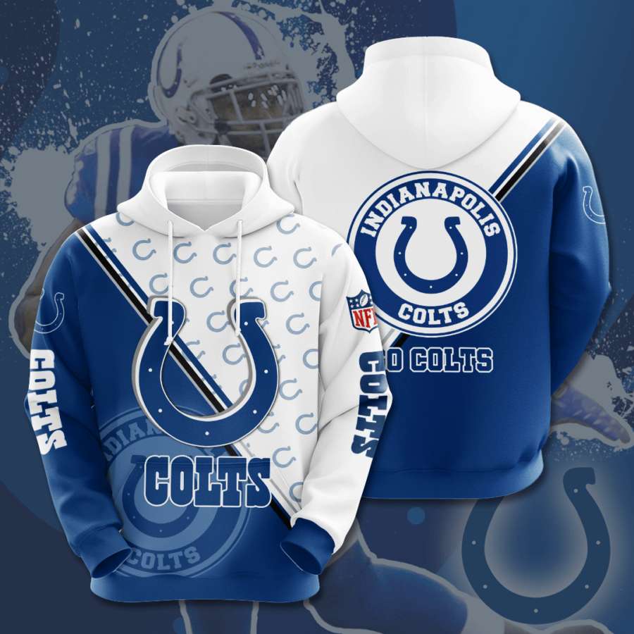 Indianapolis Colts All Over Print 3D Hoodie with Custom Design