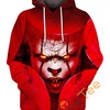 Indignation In The Eyes Pennywise Scary 3D Hoodie