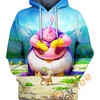 Innocent Buu Cartoon Character Print 3D Hoodie