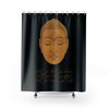 Inspirational Black Shower Curtain with Buddha Quote / Boho Bath Accessories Decor / Zen Bathroom Decor