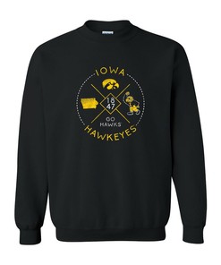 Iowa Hawkeyes Shadow Stretch Block Shirt Iowa Fan Crewneck Sweatshirt, Iowa Sweater