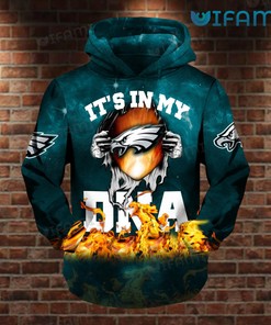 It's In My DNA Fire Philly Eagles Hoodie 3D with Custom Design