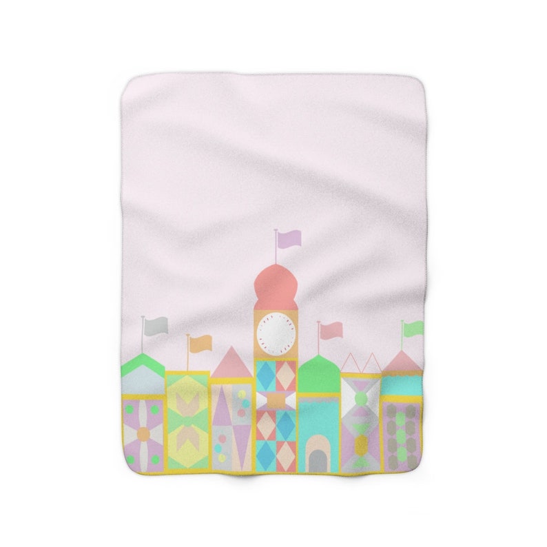 It's a Small World Sherpa Fleece Disney Blanket, Perfect for Disney Fans - Image 3