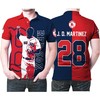 J D Martinez 28 Great Player Mlb Baseball Team: 3D Designed Allover Gift for Red Sox Fans Martinez Lovers Polo Shirt.