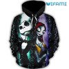 Jack And Sally Nightmare Before Christmas All Over Print 3D Hoodie, Unisex