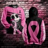 Jack Skellington Breast Cancer 3D Hoodie with All Over Print Design