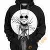 Jack Skellington Halloween Bat Moon 3D Hoodie