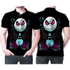 Jack Skellington Loves Sally Heart Halloween - 3D Printed Polo Shirt for Fans of the Nightmare Before Christmas