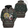 Jack Skellington Santa Claus Christmas Pattern Black All-Over Print Hoodie