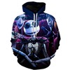 Jack Skellington and Ghost Puppy Zipper 3D Hoodie for Halloween