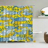 Japanese Style Fish Shower Curtain, Ocean Sea Life Bathroom Decoration, Housewarming Gift Idea