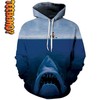 Jaws All Over Print 3D Hoodie Perfect for Shark Lovers
