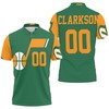 Jazz Jordan Clarkson 2020-21 Earned Edition Green Jersey Inspired Athleisure 3D All Over Print Polo Shirt