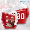 Jerry Rice Signature 80 All Over Print 3D Hoodie 3D San Francisco 49ers Gift