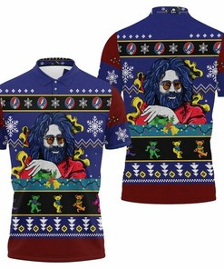 Jesus Is My God King Lord Savior: Christmas Bears Christmas Knitting Pattern All Over Print Polo Shirt for Christian