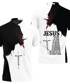 Jesus King Of Kings Way Maker Miracle Worker Lion: 3D Printed Polo Shirt with Breathable Fabric