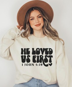 Jesus Loved Us First Valentine's Day Tee - Christian Love Shirt