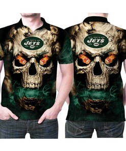 Jets Fans Unite! Lava Skull Jersey 3D All Over Print Polo Shirt is Here