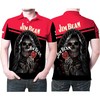 Jim Beam Bourbon Whiskey Logo Brand Death God: 3D Printed Polo Shirt With Breathable Fabric & Personalized 3D Design
