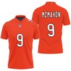 Jim McMahon #9 NFL Great Player American Football Team Custom Game Orange Breathable Fabric Polo Shirt for Chicago Bears