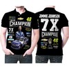 Jimmie Johnson 7x Champion Legend Chevrolet Racer: Breathable Fabric 3D All Over Print Polo Shirt