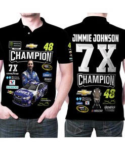 Jimmie Johnson 7x Champion Legend Racer Chevrolet: Athleisure 3D All Over Print Polo Shirt - Personalized 3D Design