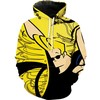 Johnny Bravo Cartoon Character Print 3D Hoodie