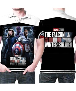 Join The Superhero Community With Our The Falcon And The Winter Soldier Superhero Studios 3D All Over Print Polo Shirt