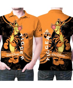 Join Tigger in His Adventures with 3D All Over Print Polo Shirt
