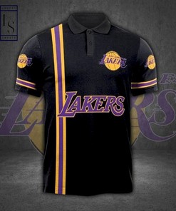 Join the Legendary Lakers with NBA Los Angeles Lakers 3D All Over Print Polo Shirt for Fans