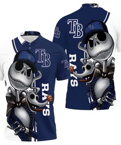 Join the Tampa Bay Rays fandom with a Jack Skellington and Zero themed 3D All Over Print Polo Shirt