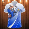 Join the Winning Team with a Leicester City FC 3D Polo Shirt Featuring Breathable Fabric and Polo Collar