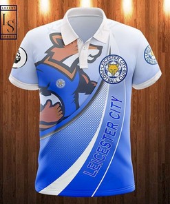 Join the Winning Team with a Leicester City FC 3D Polo Shirt Featuring Breathable Fabric and Polo Collar