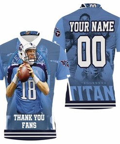 Josh Stewart 18 Tennessee Titans Super Bowl 2021 Afc South Champions: Personalized All Over Print 3D Polo Shirt