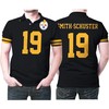 JuJu Smith-Schuster #19 Color Rush Jersey Style 3D All Over Print Polo Shirt for Pittsburgh Steelers Fans