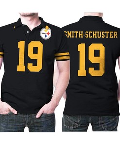 JuJu Smith-Schuster #19 Color Rush Jersey Style 3D All Over Print Polo Shirt for Pittsburgh Steelers Fans