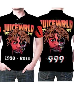 Juice World 1998-2019 999 American Rapper: Breathable Fabric All Over Print Polo Shirt with 3D Design