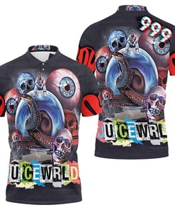 Juice Wrld Creepy Snake Eye Rap Style Pop: All Over Print Polo Shirt - Athleisure Breathable Fabric