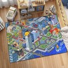 Justice League Kids Road Rug - Fun Game Area Carpet for Children's Bedroom and Playroom