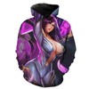 Kaisa Skin League Of Legends Gaming All Over Print Zip Up Hoodie Men