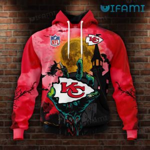 Kansas City Chiefs 3D Hoodie with Halloween Hand Hold Logo - Perfect Gift - Image 2
