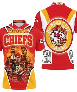 Kansas City Chiefs Andy Reid Clark Hunt Mahomes 15 Mathieu 32 Clark 55 Watkins 14 Fabric Polo Shirt