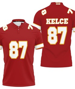 Kansas City Chiefs Black Jersey-Inspired Polo Shirt in 3D Print